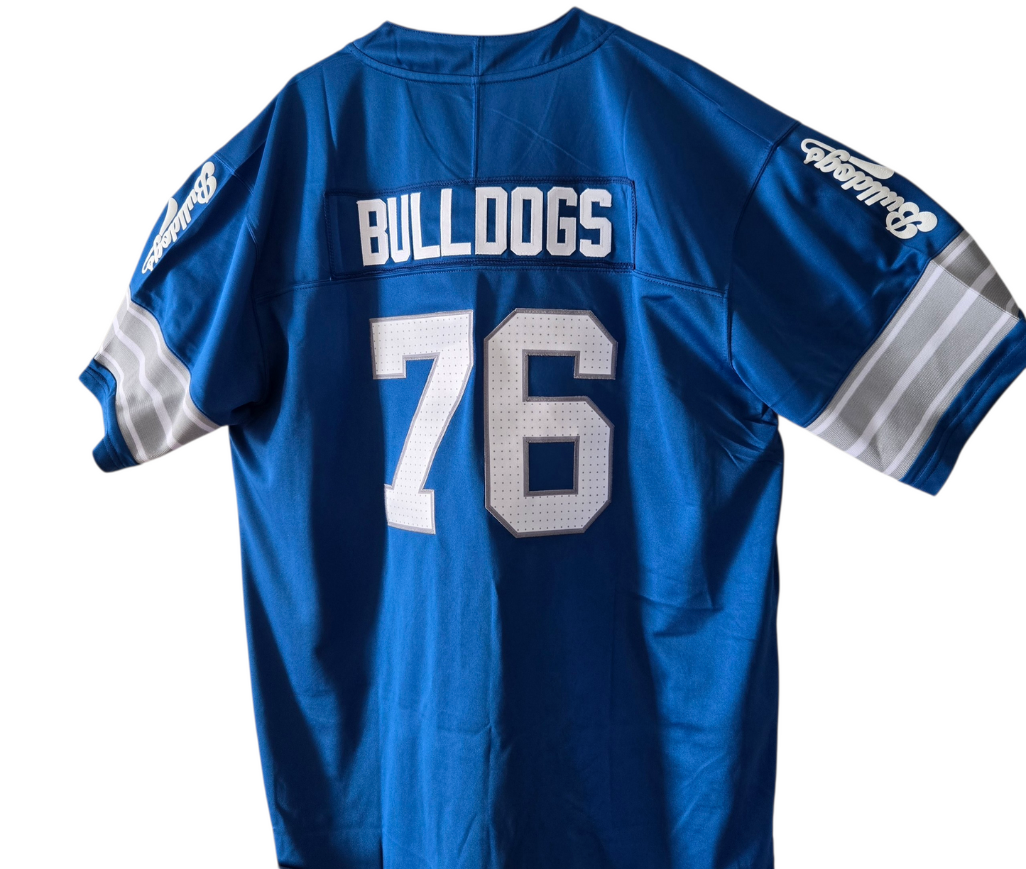 American Football Trikot Bulldogs Oversize Blau Silber/weiß