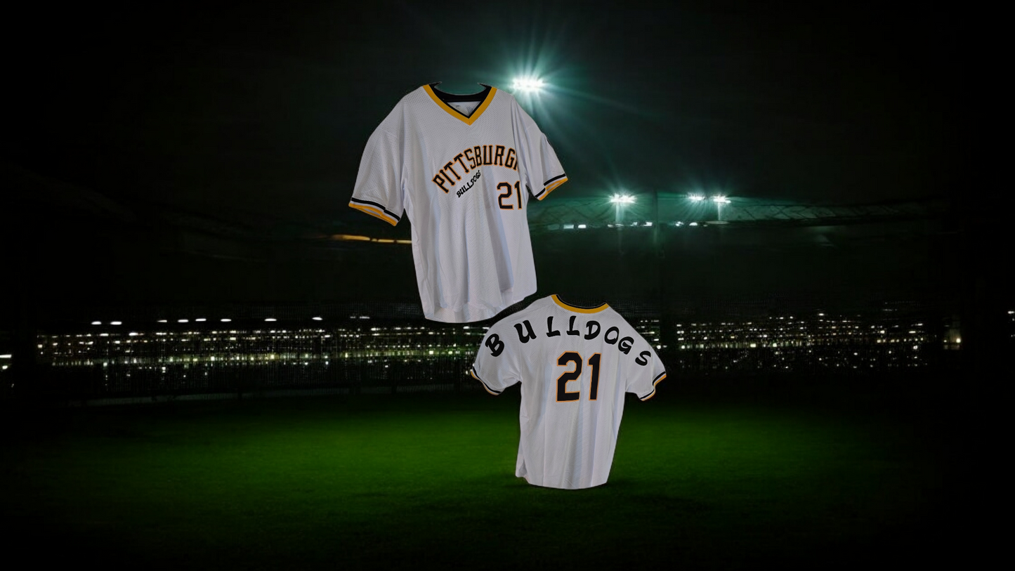 Pittsburgh Bulldogs Football Trikot weiß Nummer 21