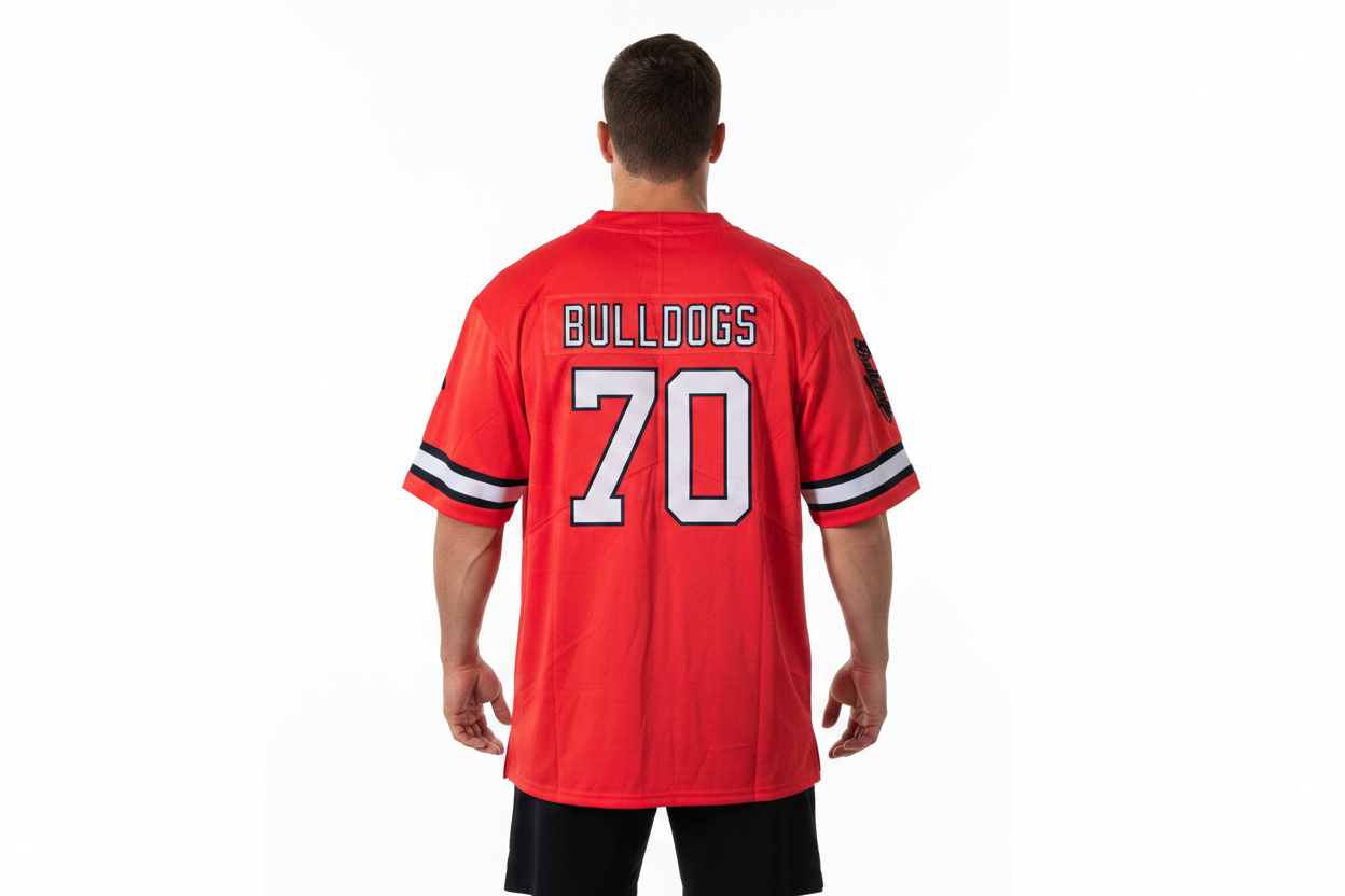 American Football Trikot Bulldogs Orange weiß schwarz