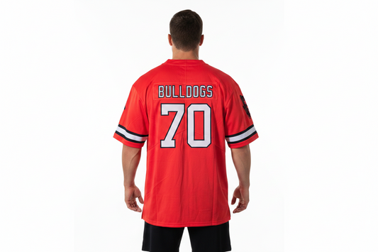 American Football Trikot Bulldogs Orange weiß schwarz