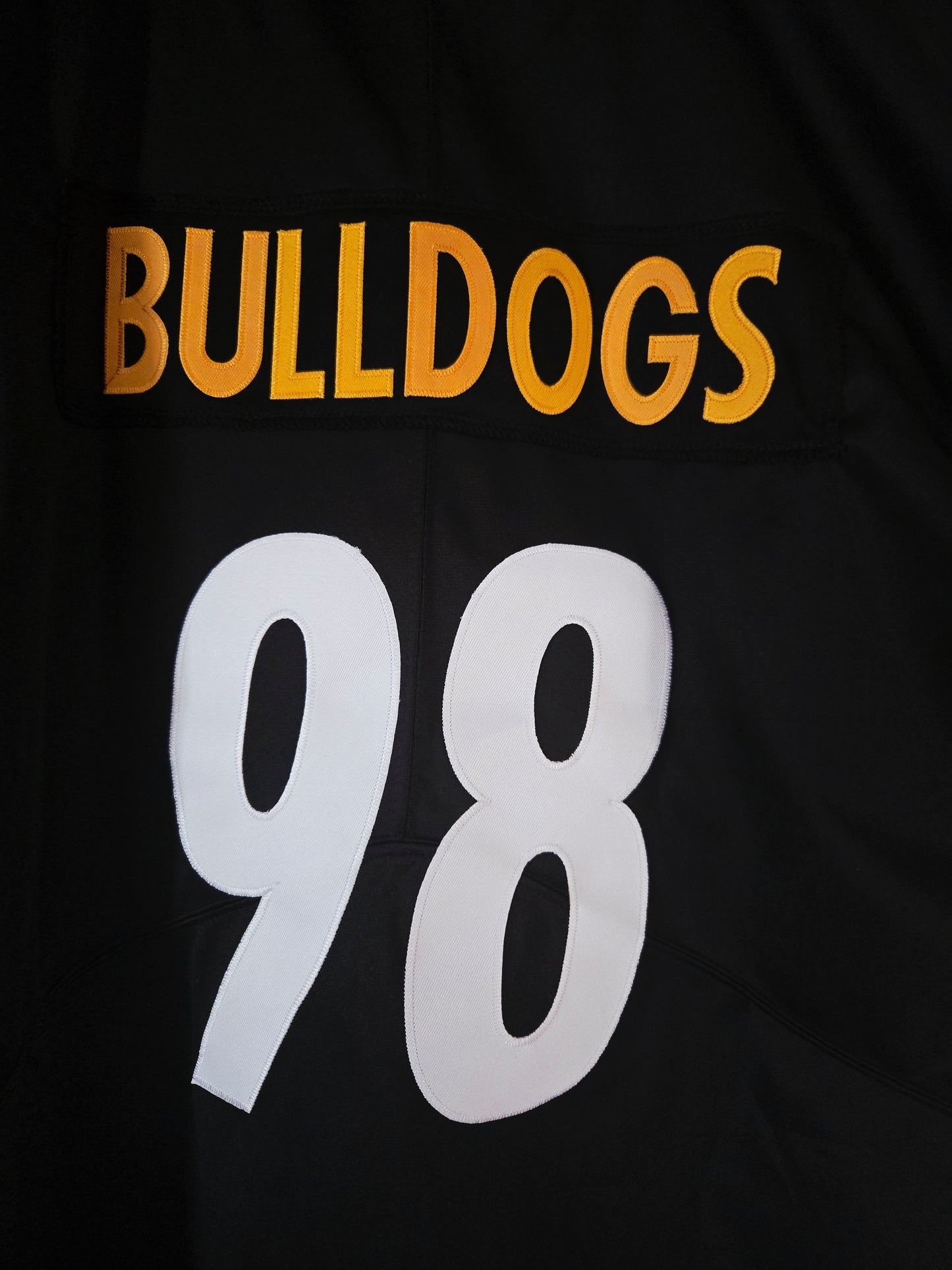 American Football Trikot Bulldogs schwarz gelb weiß