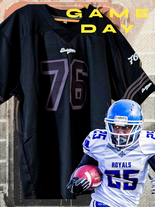 American Football Trikot Bulldogs Nummer 76 Black