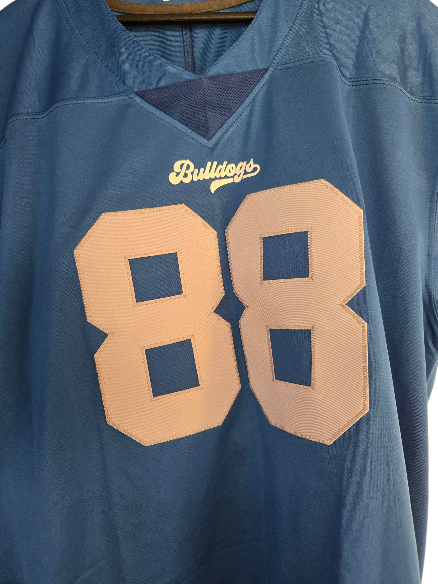 American Football Trikot Bulldogs Blau grau/weiß