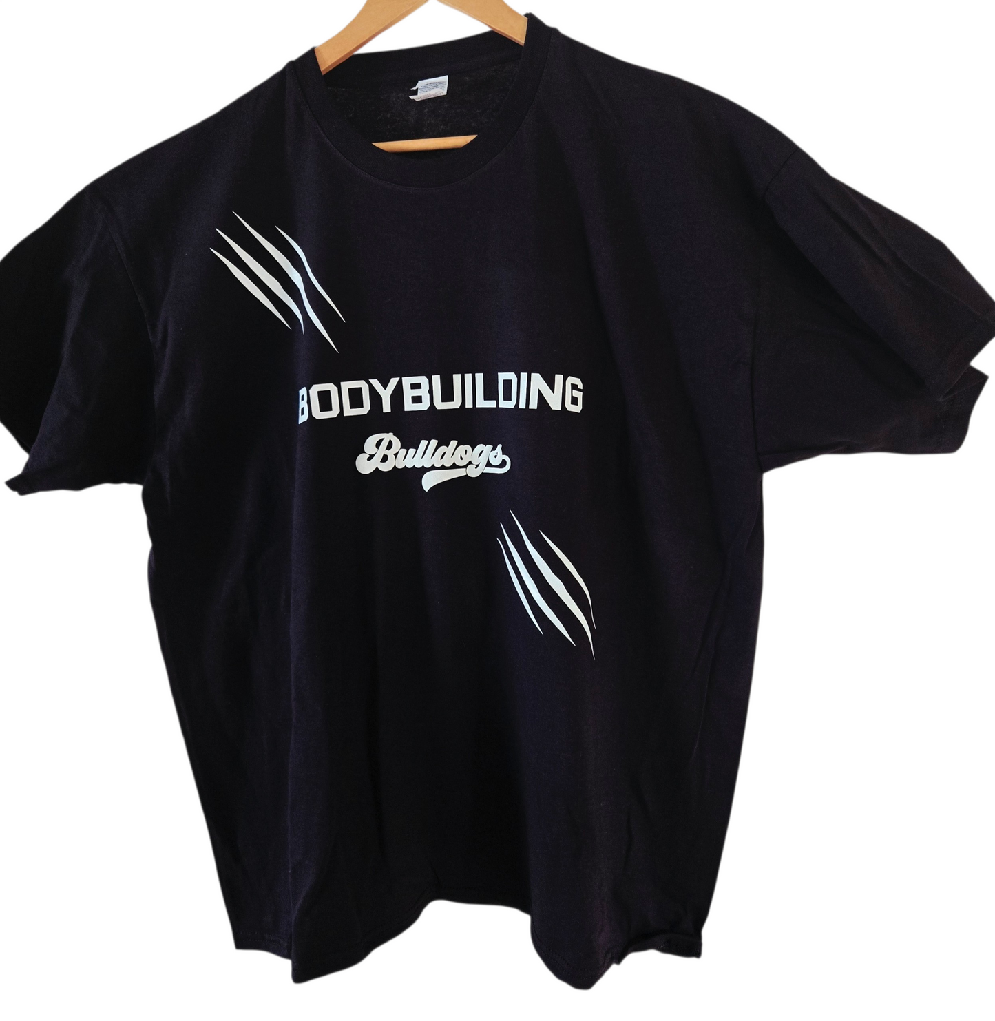 Sport & Fitness Baumwoll T-Shirt Bodybuilding Bulldogs schwarz
