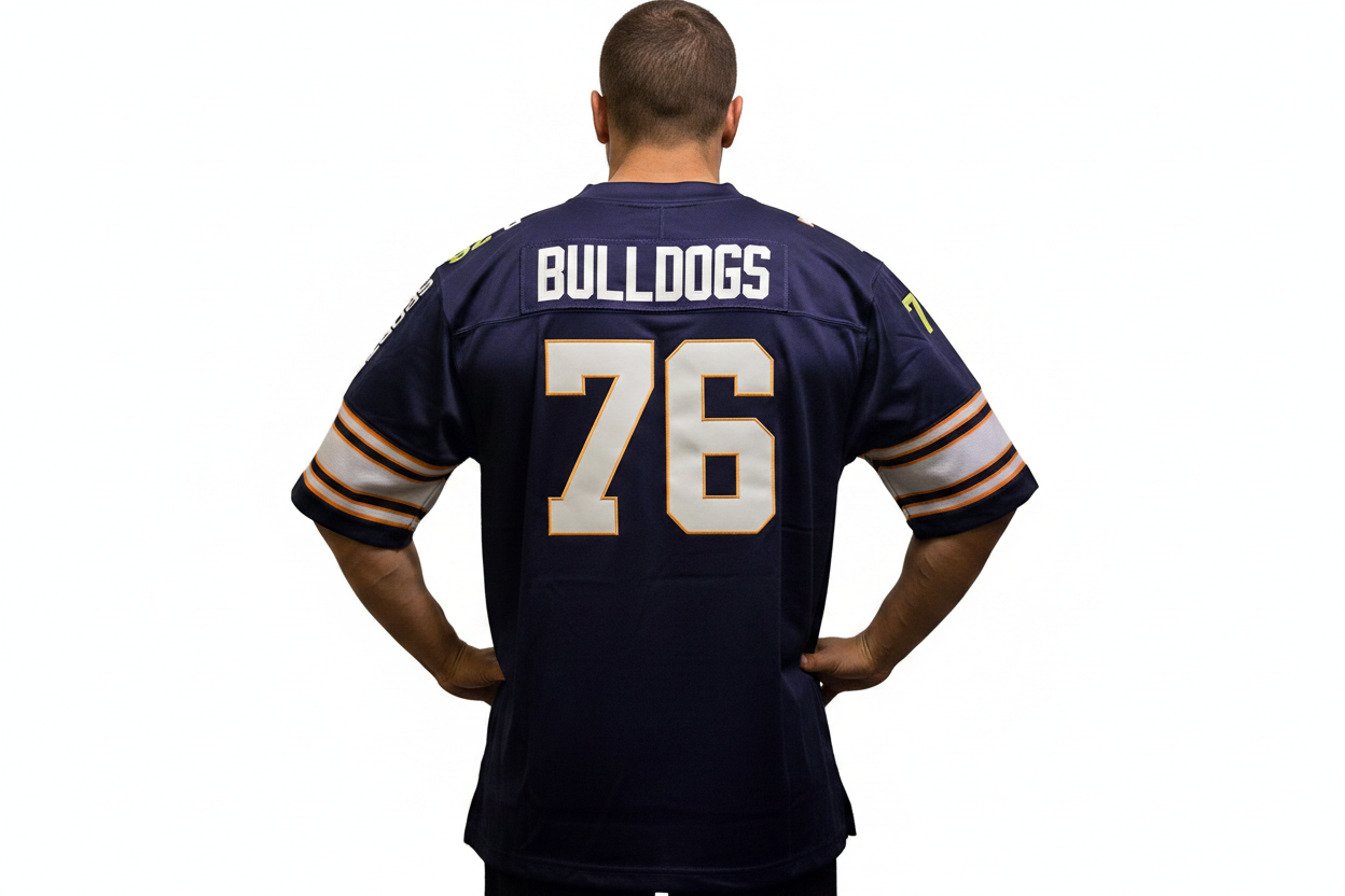 American Football Trikot Bulldogs Lila Weiß