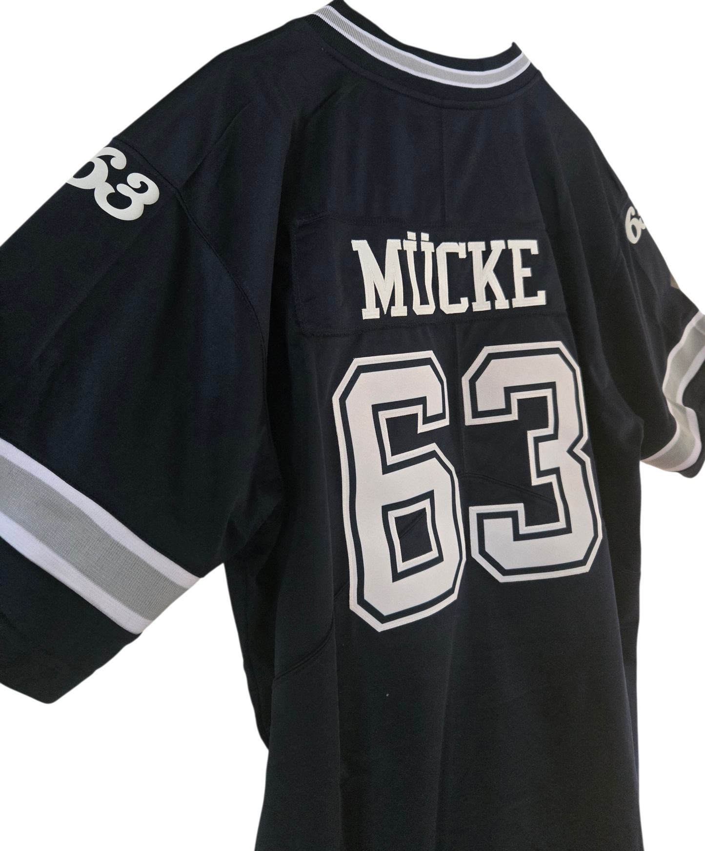 Football Trikot Nummer 63 Mücke Blau