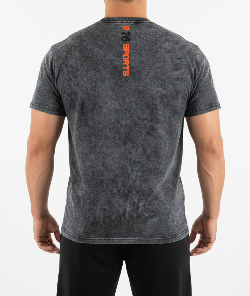 Sport & Fitness Baumwoll T-Shirt Bodybuilding grau Vintage
