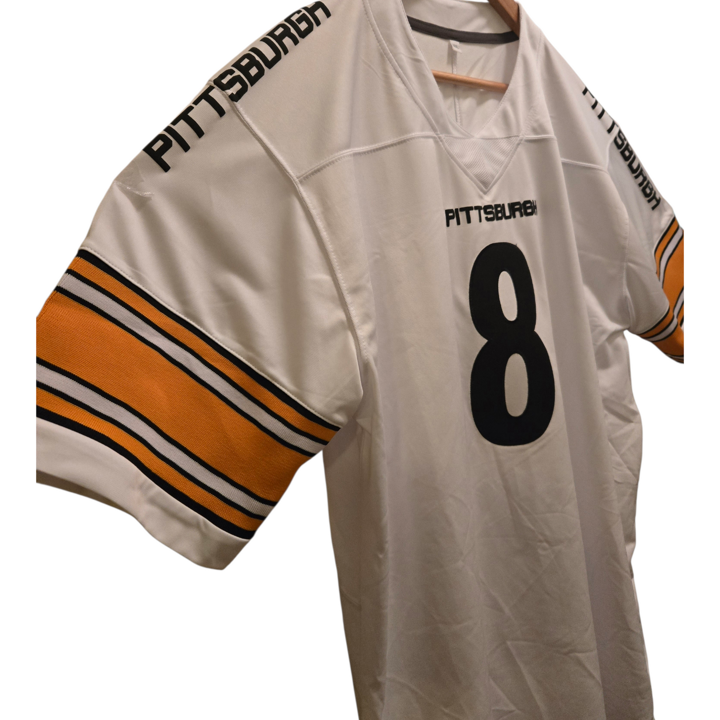 American Football Trikot Pittsburgh Nummer 8 Weiß Schwarz