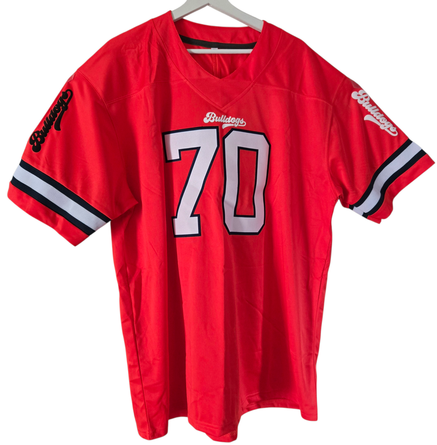 American Football Trikot Bulldogs Orange weiß schwarz