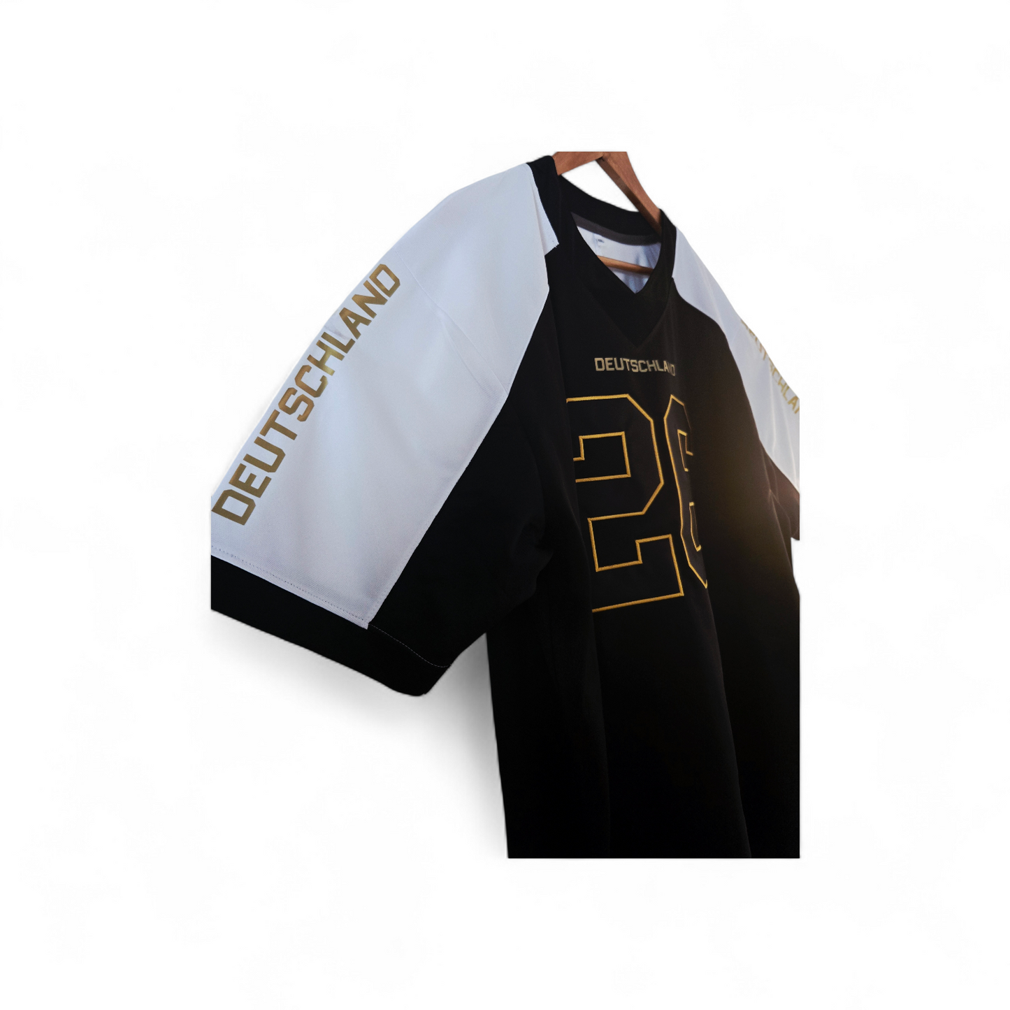 American Football Trikot Deutschland Fußball WM 26 schwarz weiß gold