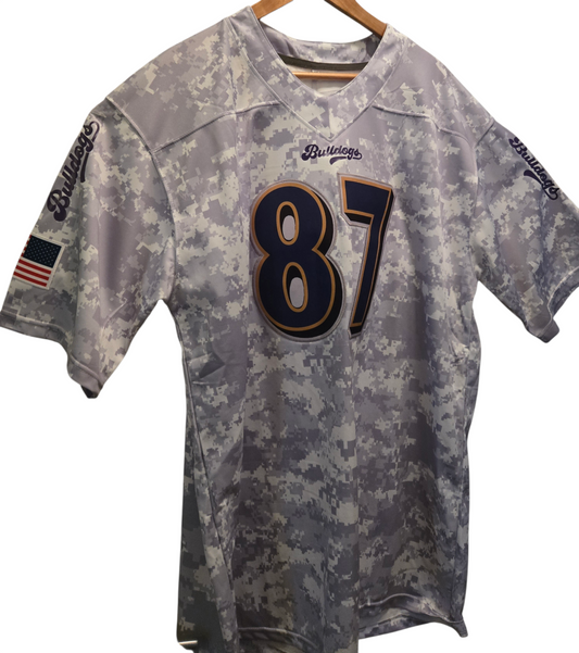American Football Trikot Bulldogs Camouflage Lila