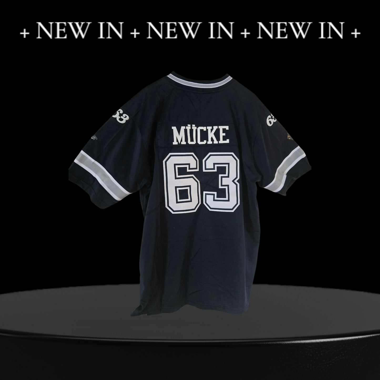 Football Trikot Nummer 63 Mücke Blau