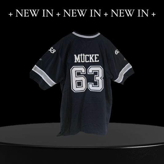 Football Trikot Nummer 63 Mücke Blau