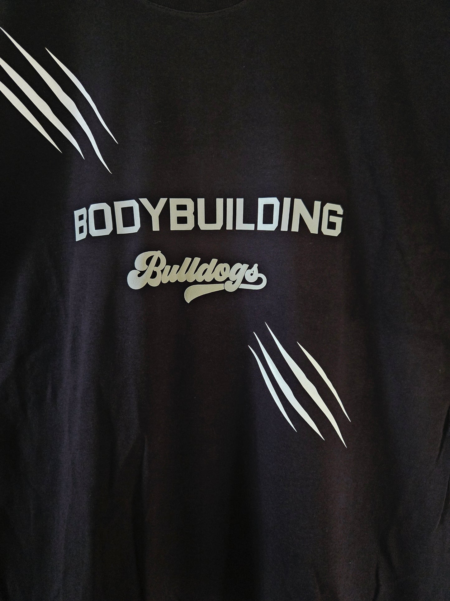 Sport & Fitness Baumwoll T-Shirt Bodybuilding Bulldogs schwarz