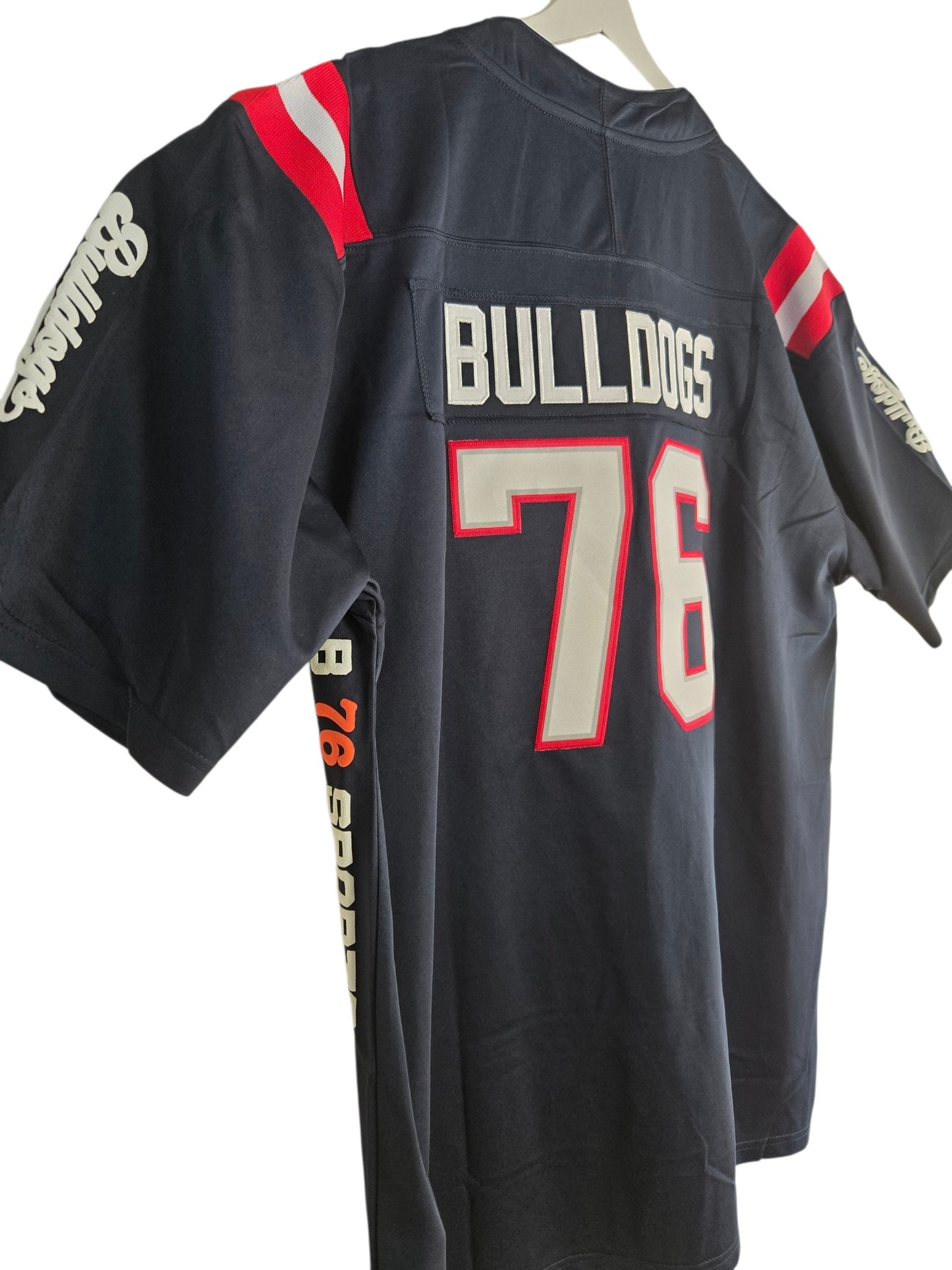 American Football Trikot Bulldogs Bodybuilding Oversize Blau weiß/ rot XXL