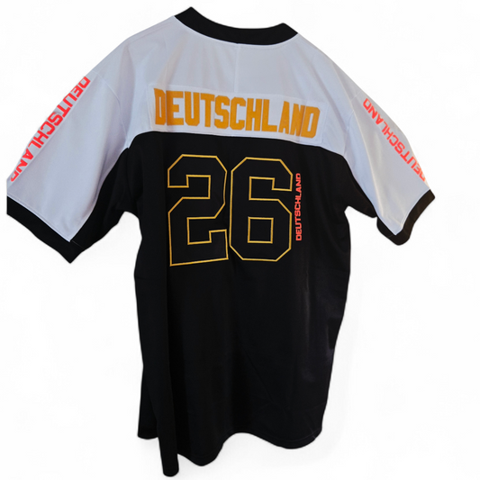 American Football Trikot Deutschland Fußball WM 26 schwarz orange