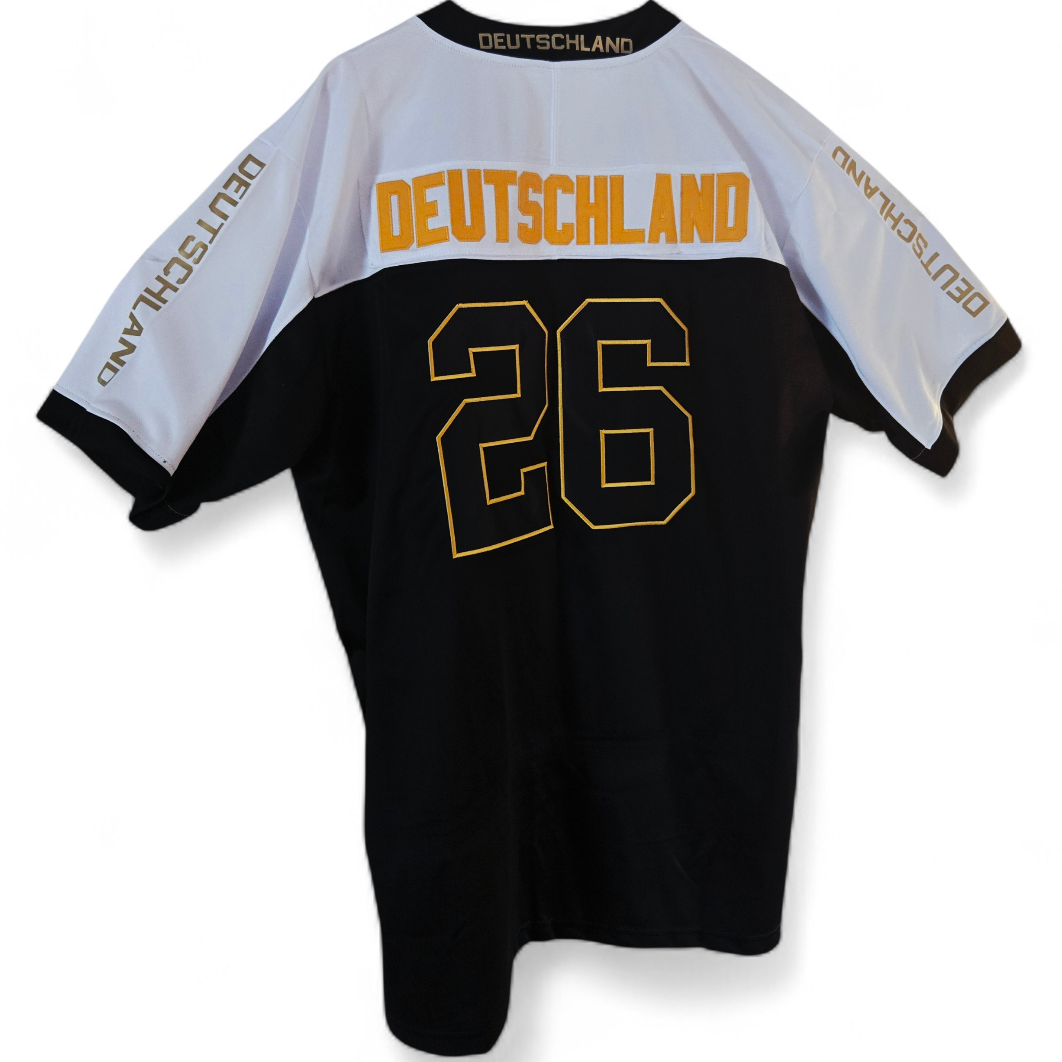 American Football Trikot Deutschland Fußball WM 26 schwarz weiß gold