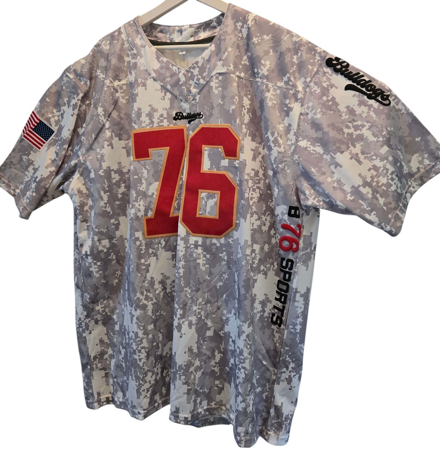 American Football Trikot Bulldogs Bodybuilding Camouflage Oversize