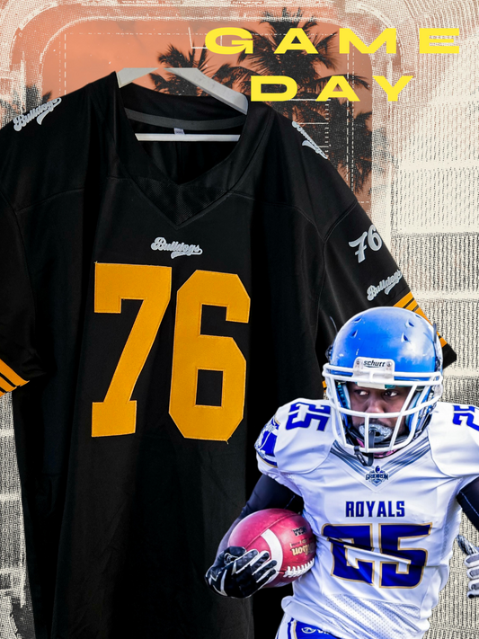 American Football Trikot Bulldogs schwarz gelb