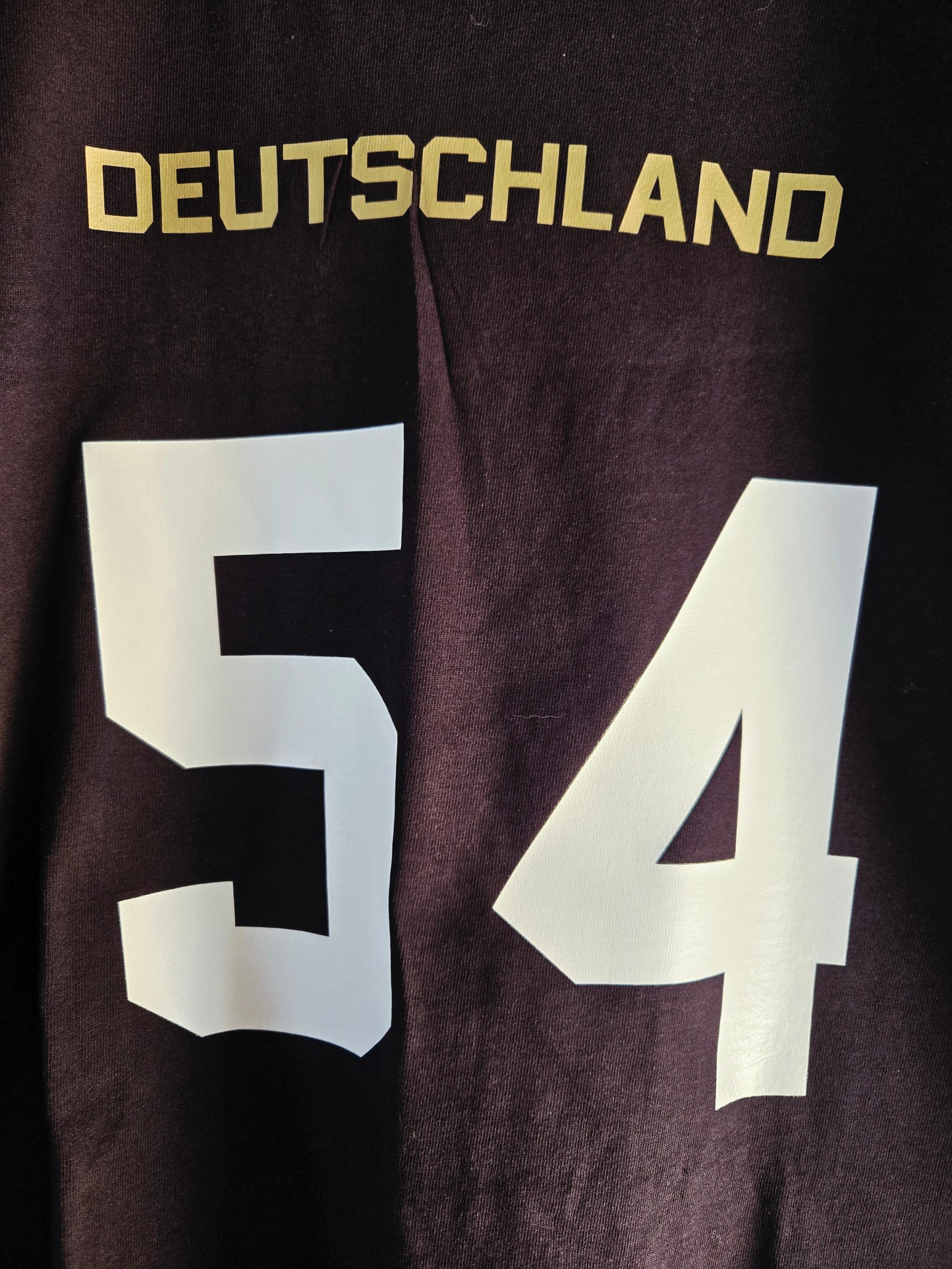 Baumwoll T-Shirt Deutschland WM 1954 schwarz American Football Style