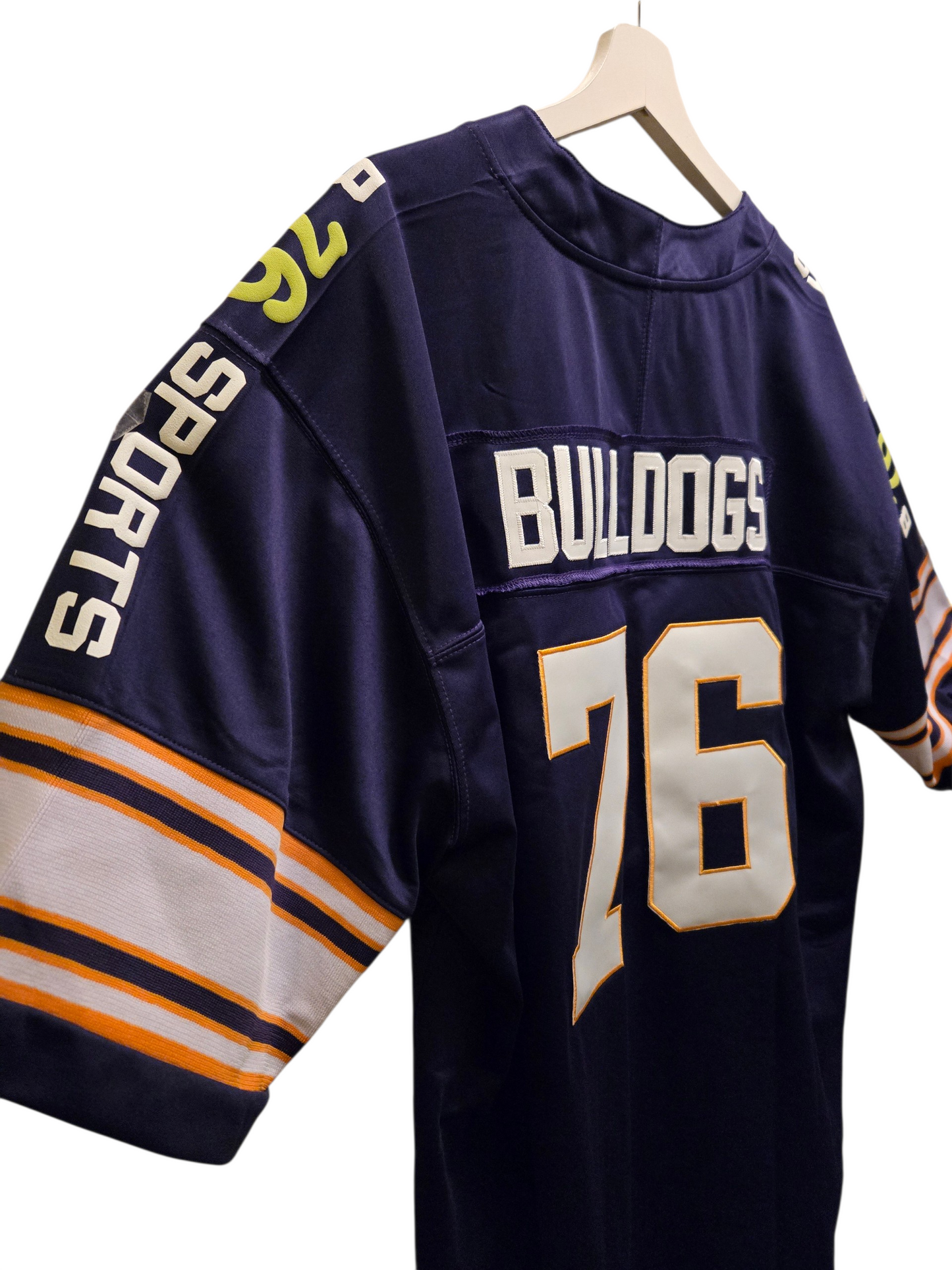 American Football Trikot Bulldogs Lila Weiß