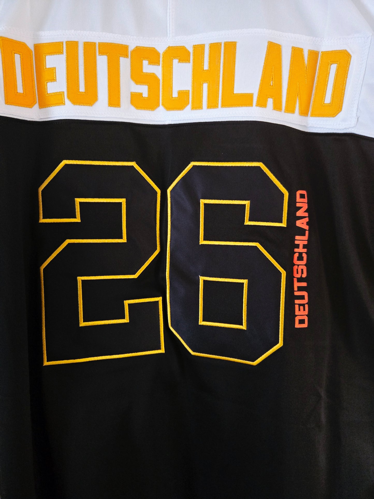 American Football Trikot Deutschland Fußball WM 26 schwarz orange